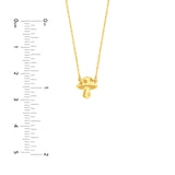 14K Gold Mushroom Pendant Necklace