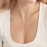 14K Gold Ice Skate Pendant Necklace