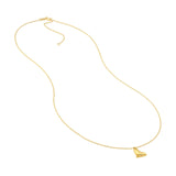 14K Gold Ice Skate Pendant Necklace