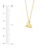 14K Gold Ice Skate Pendant Necklace