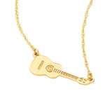 14K Gold Guitar Pendant Necklace
