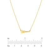 14K Gold Guitar Pendant Necklace