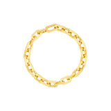 14K Gold Octagonal Squared Chain Bracelet