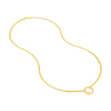 14K Gold Diamond Ring Snake Chain Necklace