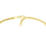 14K Gold Half Snake Half Curb Chain Bracelet