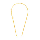 14K Gold Half Rolo Half Paper Clip Chain