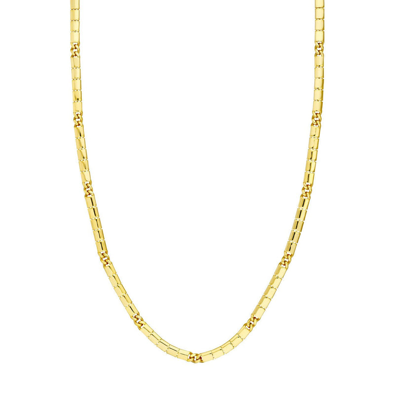 14K Gold 4.70MM Hollow Rounded Box Chain Necklace