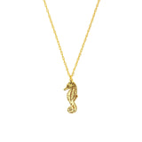 14K Gold Seahorse Pendant Necklace