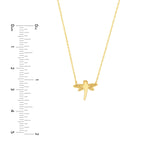 14K Gold Dragonfly Pendant Necklace