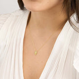 14K Gold Diamond Bezel Hamsa Pendant Necklace