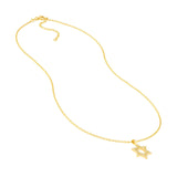 14K Gold Diamond Star of David Necklace