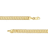 14K Gold 3D Rectangular Link Bracelet
