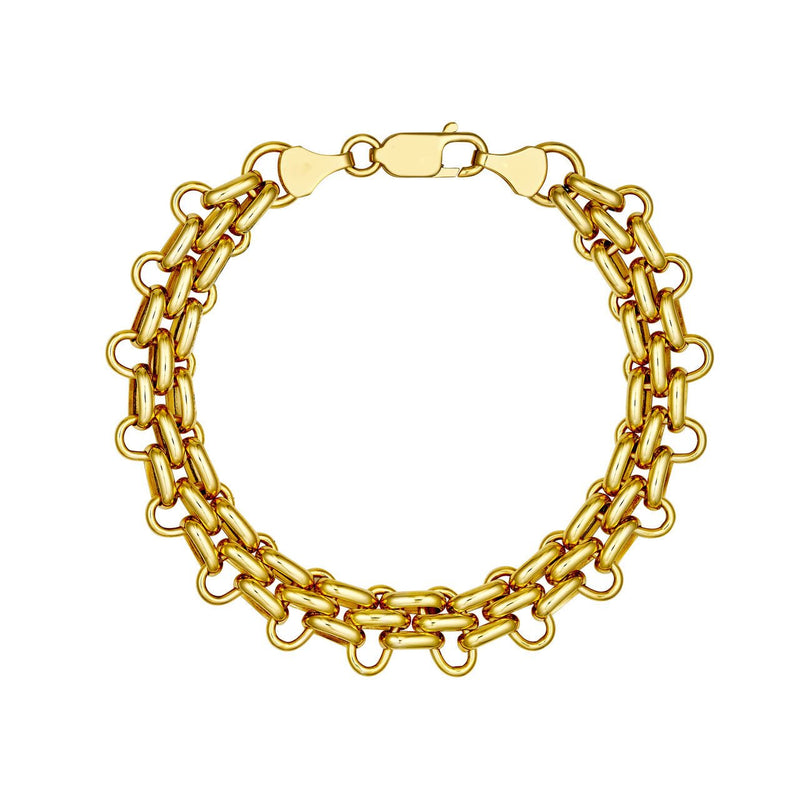 14K Gold Multi Link Fancy Bracelet