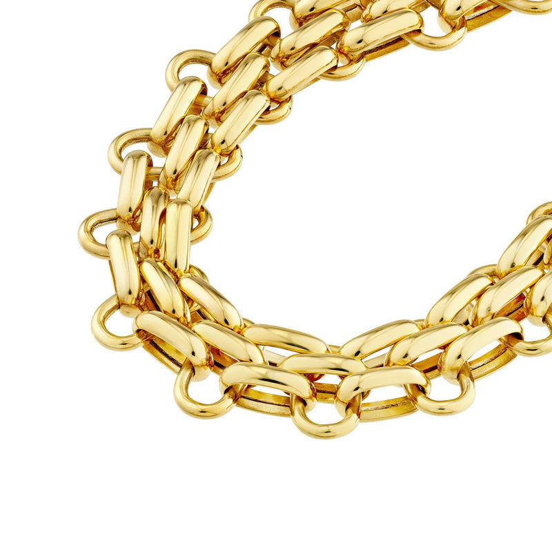 14K Gold Multi Link Fancy Bracelet