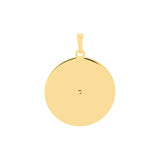 14K Gold Compass Diamond Bezel Pendant