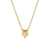14K Gold Diamond Trio Ring Necklace