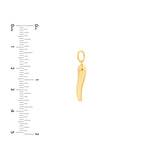 14K Gold Small Italian Horn Pendant