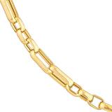 14K Gold Hollow Oval Link Chain