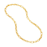 14K Gold Hollow Oval Link Chain