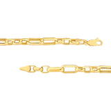 14K Gold Hollow Oval Link Chain
