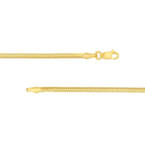 14K Two Tone Gold Cluster Diamond Bezel Snake Chain Necklace