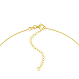 14K Two Tone Gold Interlocking Ring Pendant Necklace