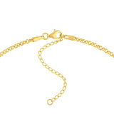 14K Two Tone Gold Puff Heart Pendant Necklace