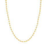 14K Gold 3.90MM Round Bead Chain Necklace