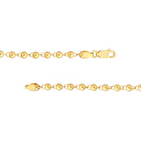 14K Gold 3.90MM Round Bead Chain Necklace