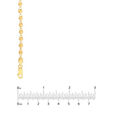 14K Gold 3.90MM Round Bead Chain Necklace