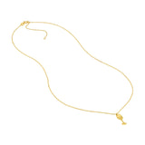 14K Gold Cocktail Glass Pendant Necklace