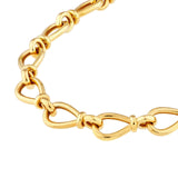 14K Gold Tear Drop Link Bracelet