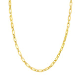 14K Gold Textured and Paper Clip Chain Necklace