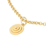 14K Gold Diamond Concentric Round Pendant