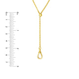 14K Gold Pull Over Rolo Lariat Necklace