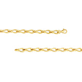 14K Gold Tear Drop Link Bracelet
