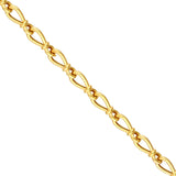 14K Gold Tear Drop Link Necklace