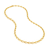 14K Gold Tear Drop Link Necklace