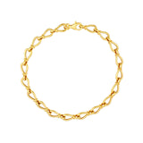 14K Gold Tear Drop Link Bracelet