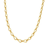 14K Gold Graduated Teardrop Chain Necklace