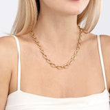 14K Gold Graduated Teardrop Chain Necklace