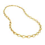 14K Gold Graduated Teardrop Chain Necklace