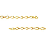 14K Gold Graduated Teardrop Chain Necklace