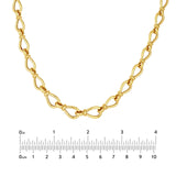 14K Gold Graduated Teardrop Chain Necklace