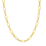 14K Gold Figaro Style Rolo Chain Necklace