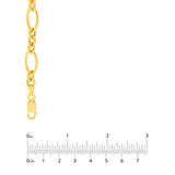 14K Gold Figaro Style Rolo Chain Necklace