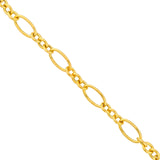 14K Gold Figaro Style Rolo Chain Bracelet