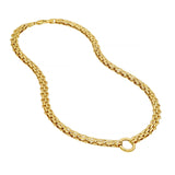 14K Gold Three Layered Rail Chain Necklace