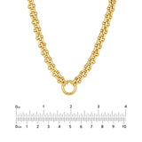 14K Gold Three Layered Rail Chain Necklace