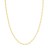 14K Gold Oval and Round Link Chain Necklace